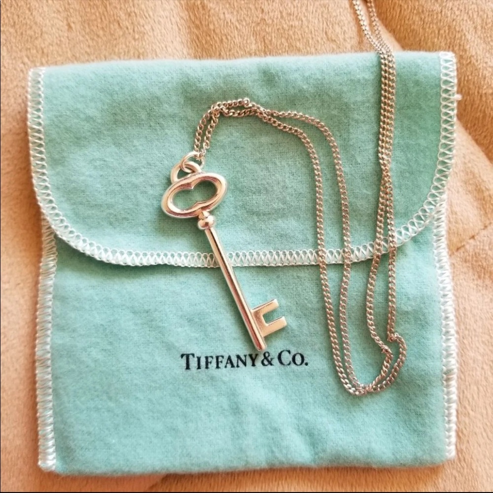 Tiffany and Co key pendant necklace